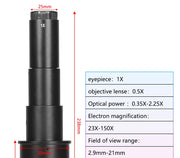 Adjustable 100X 150X 300X 600X zoom C Mount optical lens 0.7X~ 4.5x magnification 10A microscope lens