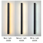 Long Strip Outdoor Wall Lamp Exterior Wall Ip65 Waterproof Modern LED Lighting Garden Villa Balcony Wall Washer 85-265V Dimmable