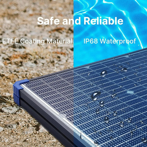 Portable Solar Panel Foldable 100W 18V PV Module 9BB Bifacial Monocrystalline Solar Cell for Portable Power Station Solar