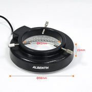 Albenth 144 LED stereo microscope ring light with Four Zone independent brightness adjustment for industry