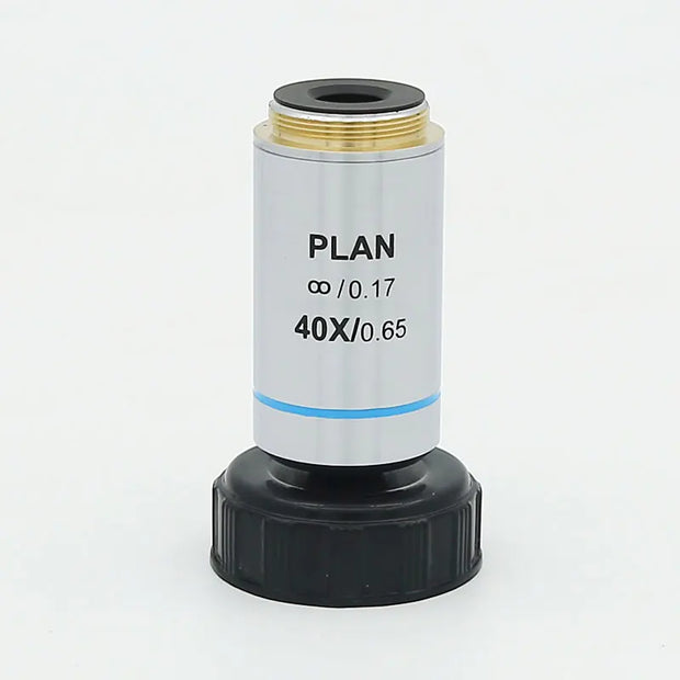 Silver Biological Microscope 4X 10X 20X 40X 60X 100X Infinity Plan Objective Lens RMS Thread for Olympus Microscope