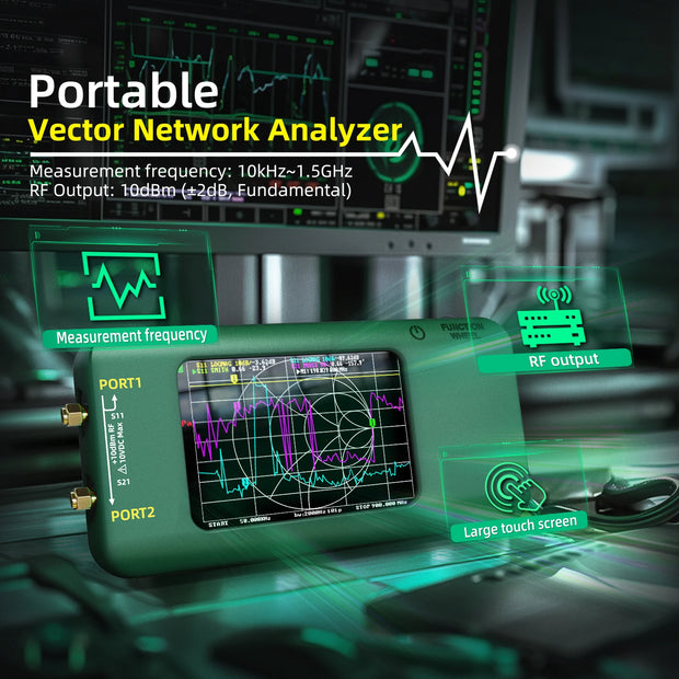 TK HOT BSIDE P5 Portable Vector Network Analyzer 3.98-inch Touch Screen  10KHz-1.5GHz MF HF VHF UHF SHF Antenna Analyzer