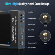 NanoVNA-F V3 Vector Network Analyzer 1MHz-6GHz 4.3 Inch HF VHF UHF VNA Antenna Analyzer Measuring S-Parameter Voltage SWR,Phase