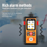 SNDWAY Gas Detector Meter 4 in 1 Oxygen O2 Carbon Monoxide CO H2S Ex Combustible Gas Analyzer Professional Leak Detector