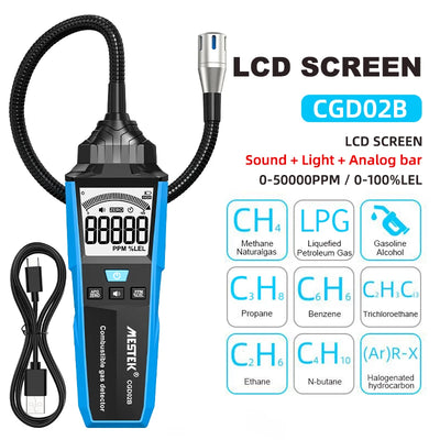 USB Charge Combustible Gas Detector CO Gas Analyzer LPG Meter Flammable Natural Gas Leak Location Determine Meter Tester