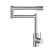 304 Stainless Steel Arm Swivel Extends Kitchen Sink Faucet Black/Nickel Hot And Cold Mixed Universal Folding Kitchen Sink Tap