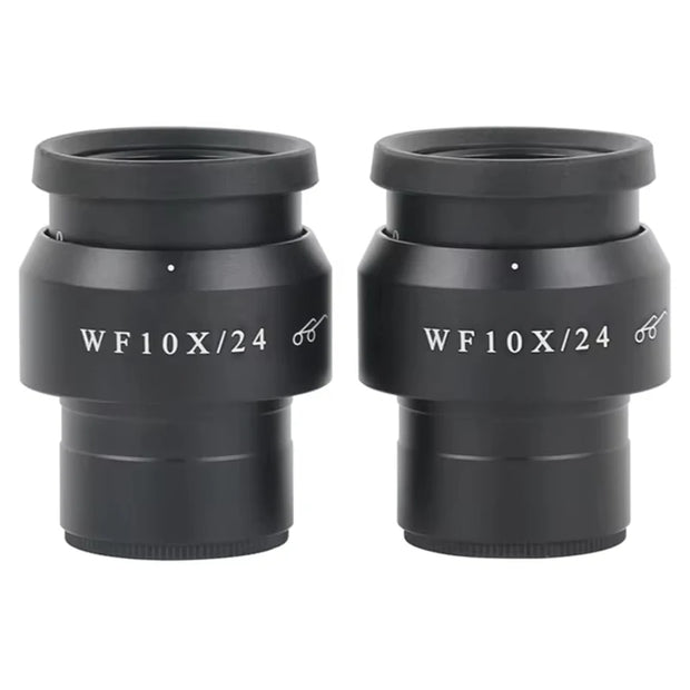 2pcs WF10X 15X WF20X/12MM Adjustable Widefield Eyepiece Ocular Eyepoint Lens 30mm Interface Binocular Stereo Microscope Eyepiece