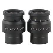 2PCS WF10X/23 Microscope Wide Angle Eyepiece Ocular Eyepoint Lens Adjustable Wide Field 30mm Widefield Microscope Eyepiece