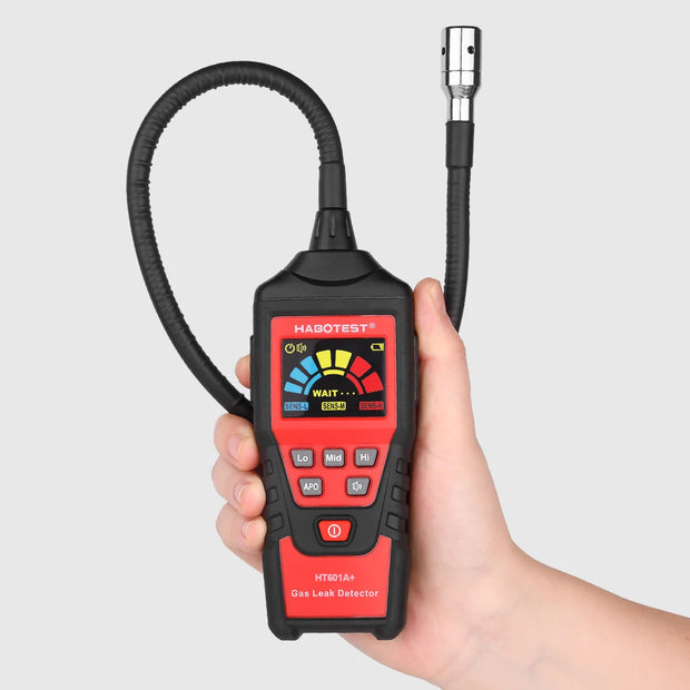 HT601 Gas Leak Detector Analyzer Methane Flammable PPM LEL Combustible Natural Tester Sound&Screen Alarm Alcohol Gas Leak Sensor