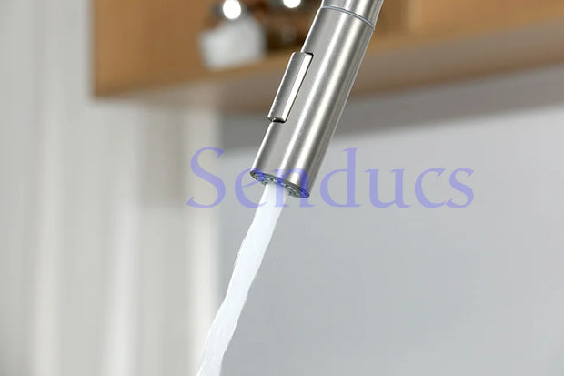 Smart Digital Touch Kitchen Mixer Tap Brushed Pull Out Kitchen Faucet Hot Cold Water Tap Sensor Touch Digital Kitchen Faucet