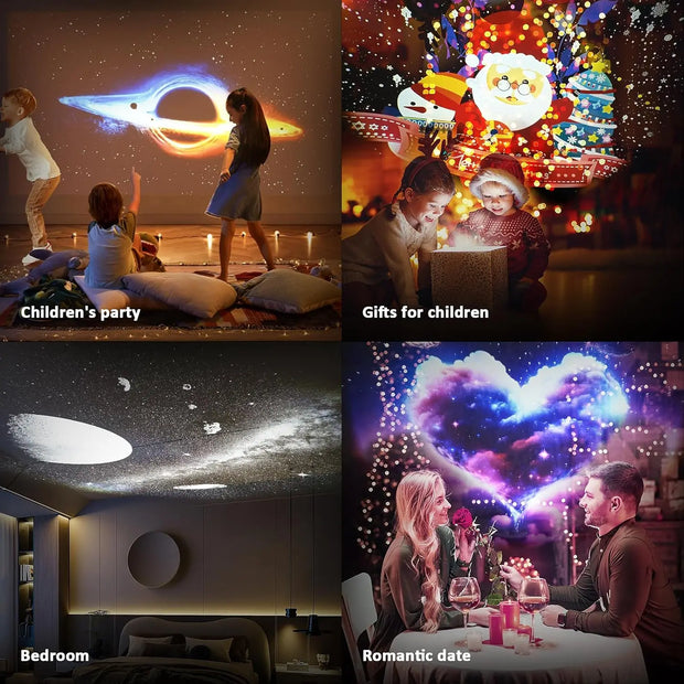 Star Projector 13 in 1 Galaxy Projector Night Light Lamps 360° Rotate  4K Ultra HD Starry Sky Projector For Room Decoration Lamp