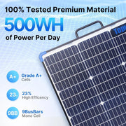 Portable Solar Panel Foldable 100W 18V PV Module 9BB Bifacial Monocrystalline Solar Cell for Portable Power Station Solar