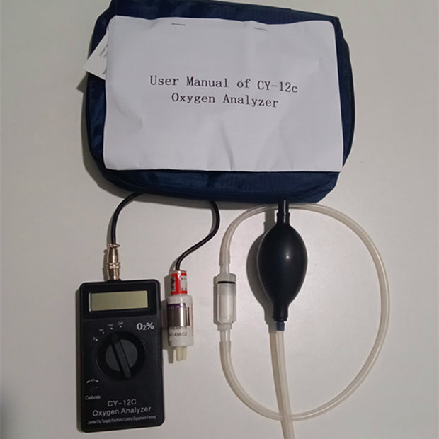 Oxygen Concentration Meter Oxygen Content Tester Meter Digital Oxygen O2 Monitor Detector Analyzer CY-12C 0-5%0-50% 0-100%