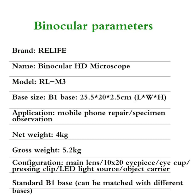 RELIFE RL-M3T Binocular Trinocular Microscope Mobile Phone Repair Electron 7-45x Long Arm 4k Camera Microscope