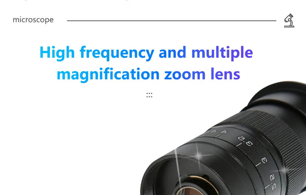 Adjustable 100X 150X 300X 600X zoom C Mount optical lens 0.7X~ 4.5x magnification 10A microscope lens