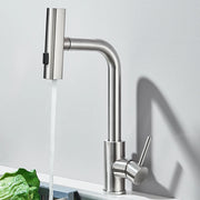 Pull Out Kitchen Faucet With Retractable 3-way Sprayer Single Handle Water Crane Tap for kitchen