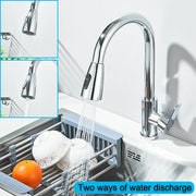 Wanmivezlo Kitchen Faucets Pull Out Kitchen Tap Cold Hot Water Tap Single Handle Mixer Tap Deck Mounted Crane Swivel Spray Tap