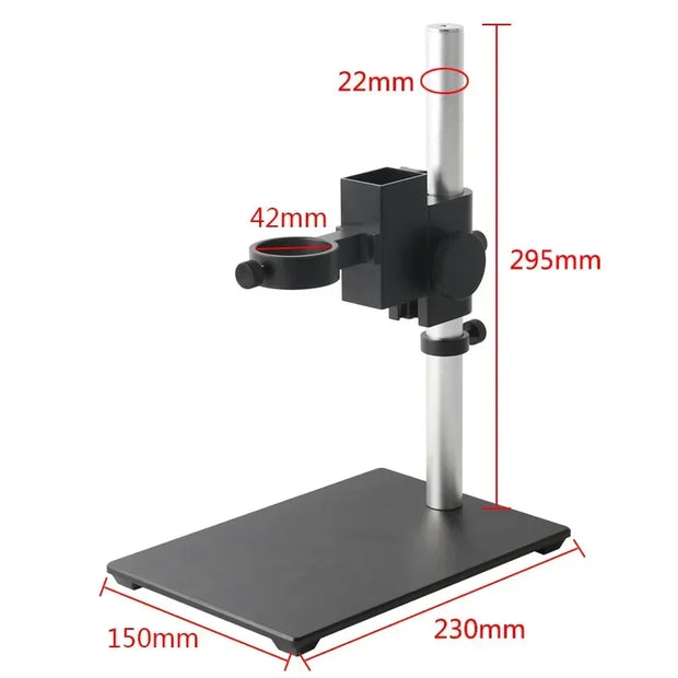 42mm 50mm Ring Focusing Holder Adjustable Lab Industrial Video Microscope Stand Metal Desktop Bracket For HDMI VGA Video Camera