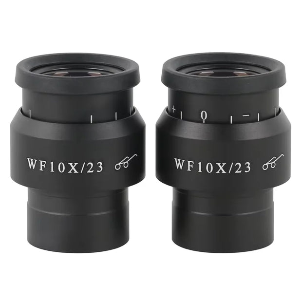 2pcs WF10X/23 Microscope Adjustable Widefield Eyepiece Ocular Eyepoint Lens 30mm Interface Binocular Stereo Microscope Eyepiece