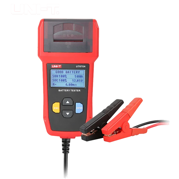 UNI-T Car Battery Tester 12V 24V DC Charger Analyzer UT673A UT675A Capacity Load Tester Cranking System Test 40-2000CCA