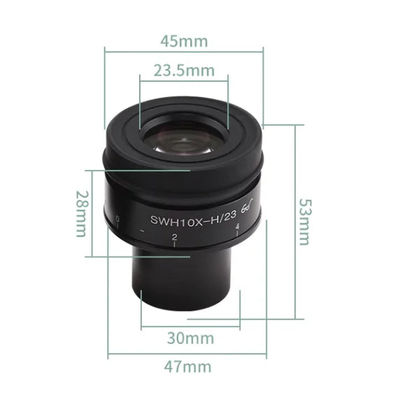 SWH10X-H/23 25 Binocular Trinocular Stereo Microscope  Eyepiece Diopter Adjustable Wide Field 30mm Mounting Size Olympus Usable