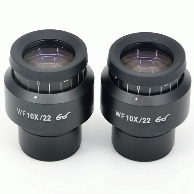 2pcs WF10X 15X WF20X/12MM Adjustable Widefield Eyepiece Ocular Eyepoint Lens 30mm Interface Binocular Stereo Microscope Eyepiece