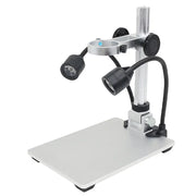 Metal Holder for Microscope Universal Adjustable Stand Bracket with LED Light Aluminium Alloy Raising Lowering Stage