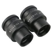 2pcs WF10X/23 Microscope Adjustable Widefield Eyepiece Ocular Eyepoint Lens 30mm Interface Binocular Stereo Microscope Eyepiece