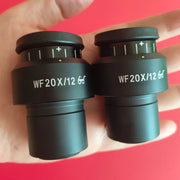 2PCS 1PCS Adjustable WF20X WF20X/12MM High Eye Point Wild Field Eyepiece For Stereo Binocular Trinocular Microscope 30MM Size