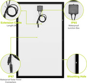 250W Solar Panel Monocrystalline for 12V 24V Norminal System with High-Efficiency Voltage  15V Cells Works Best wit