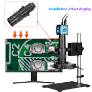 Adjustable 100X 150X 300X 600X zoom C Mount optical lens 0.7X~ 4.5x magnification 10A microscope lens