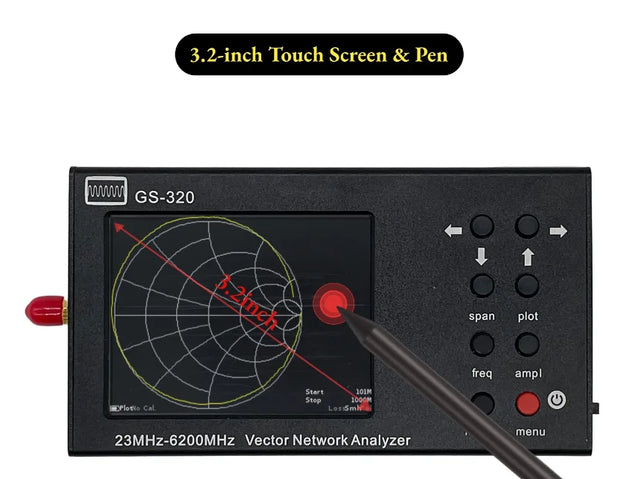 GS320 HTOOL 6G Vector Network Analyzer RF Antenna Tester VNA Handheld Portable Wireless Detector WIFI Antenna Reflection Tester