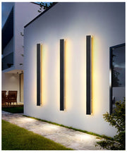 Long Strip Outdoor Wall Lamp Exterior Wall Ip65 Waterproof Modern LED Lighting Garden Villa Balcony Wall Washer 85-265V Dimmable