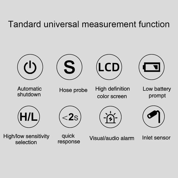 HT601 Gas Leak Detector Analyzer Methane Flammable PPM LEL Combustible Natural Tester Sound&Screen Alarm Alcohol Gas Leak Sensor