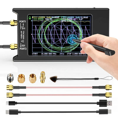 2022 New Updated NanoVNA-H4 4inch Vector Network Analyzer 10k-1.5GHz HF VHF UHF Antenna Analyzer Version 4.3 with SD Card Slot