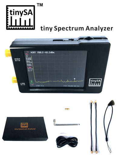 Original Hugen Version TinySA 2.8 inch Display 100kHz to 960MHz Hand held Tiny Spectrum Analyzer with ESD Proteced