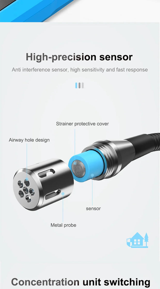 USB Charge Combustible Gas Detector CO Gas Analyzer LPG Meter Flammable Natural Gas Leak Location Determine Meter Tester