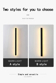 Long Strip Outdoor Wall Lamp Exterior Wall Ip65 Waterproof Modern LED Lighting Garden Villa Balcony Wall Washer 85-265V Dimmable