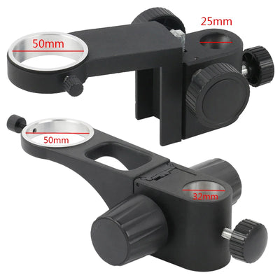 50mm Focus Adjustable Arm Holder Microscope Zoom Lens Gear Accessories For Diameter 25mm/32mm Column Micorscopio Bracket