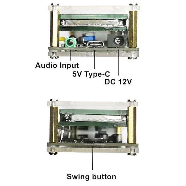 Frequency Response Audio Spectrum Analyzer VFD VFD Sound Control Speed Regulation Function VU Meter Voice Control Input Channel