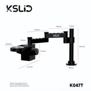 RF4 KSLID K047 Microscope Swing Metal Arm 360° Rotatable Articulating Stand Stereo Trinocular Digital Video Microscope Camera