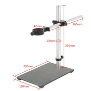 42mm 50mm Ring Focusing Holder Adjustable Lab Industrial Video Microscope Stand Metal Desktop Bracket For HDMI VGA Video Camera