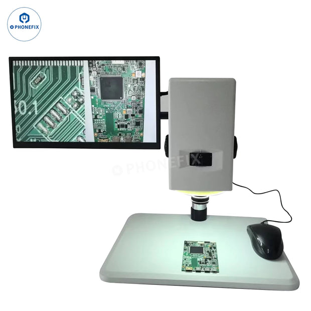 4K 2K Dual-Camera Panorama Microscope 0.7-5.6x HDMI USB Output for Phone PCB Motherboards Sodering Repair Lab With LED Light