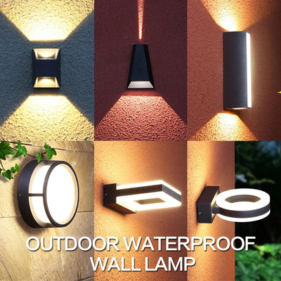 LED outdoor wall lamp waterproof IP65 outdoor lighting porch lamp balcony garden lamp bathroom corridor outdoor wall lamp