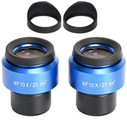 2PCS WF10X/23 Microscope Wide Angle Eyepiece Ocular Eyepoint Lens Adjustable Wide Field 30mm Widefield Microscope Eyepiece