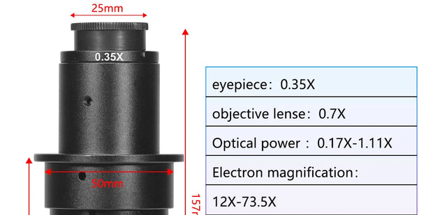 Adjustable 100X 150X 300X 600X zoom C Mount optical lens 0.7X~ 4.5x magnification 10A microscope lens