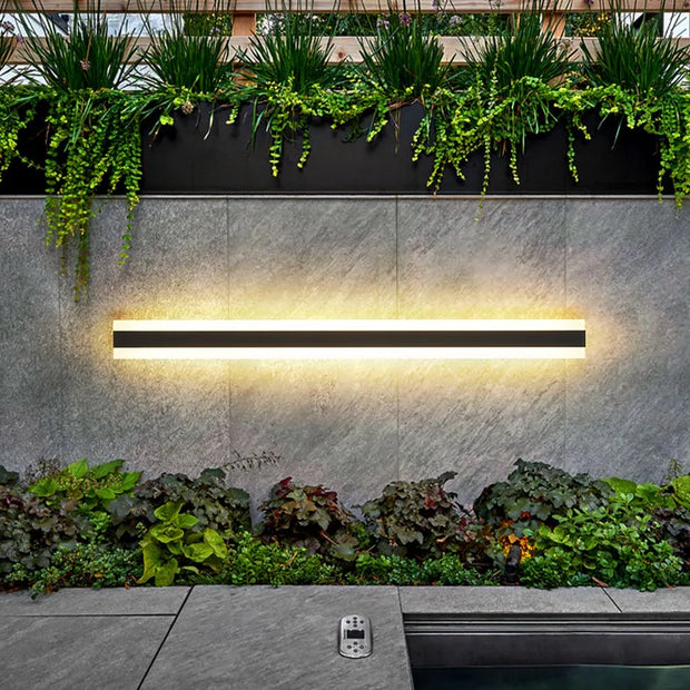 Outdoor Long Strip Rectangular Wall Light Ip65 Waterproof LED Lighting/Garden Villa Courtyard Modern Interior Decoration 85-265V