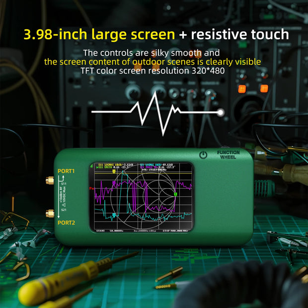 TK HOT BSIDE P5 Portable Vector Network Analyzer 3.98-inch Touch Screen  10KHz-1.5GHz MF HF VHF UHF SHF Antenna Analyzer