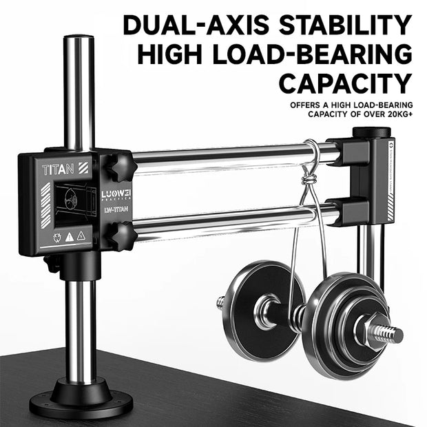 LW-GK02 Dual-Axis Microscope Articulating Arm Bracket 360° Rotatable Swing Aluminum Stand High Load-bearing for Most Microscope