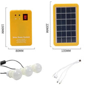 Solar Light Lithium Solar Power Panel Generator Kit Small Home System 3 LED Bulb Highlight Energy Saving Light Solar Lighting